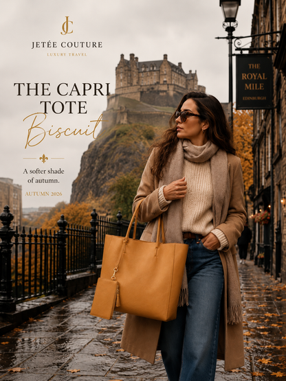 Capri Leather Travel Tote with Pouch