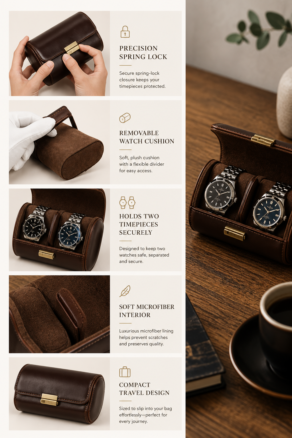 Monaco Heritage™ Leather Travel Watch Case