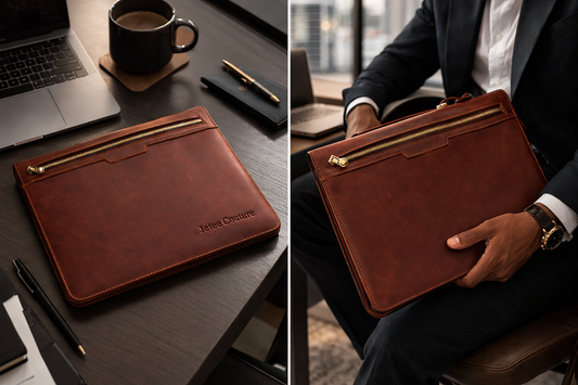 Travel Tracker Portfolio - Heritage Leather