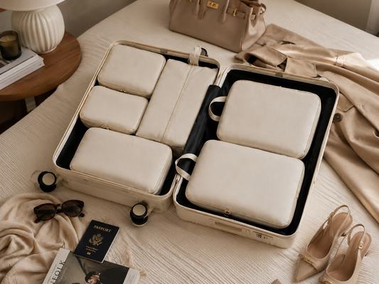 Travel  Packing Cubes - 6 Piece Compression Set