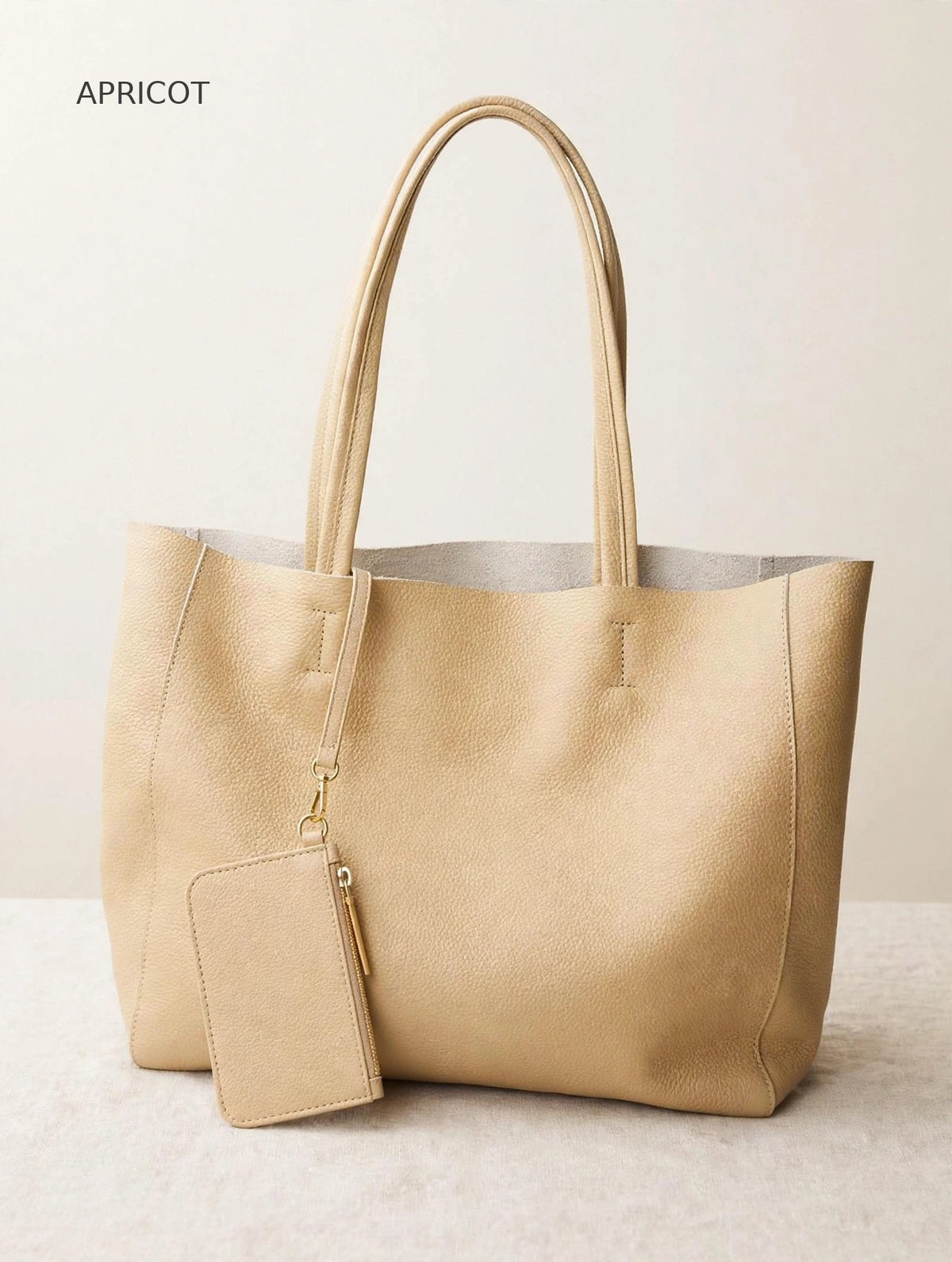 Capri Leather Travel Tote with Pouch