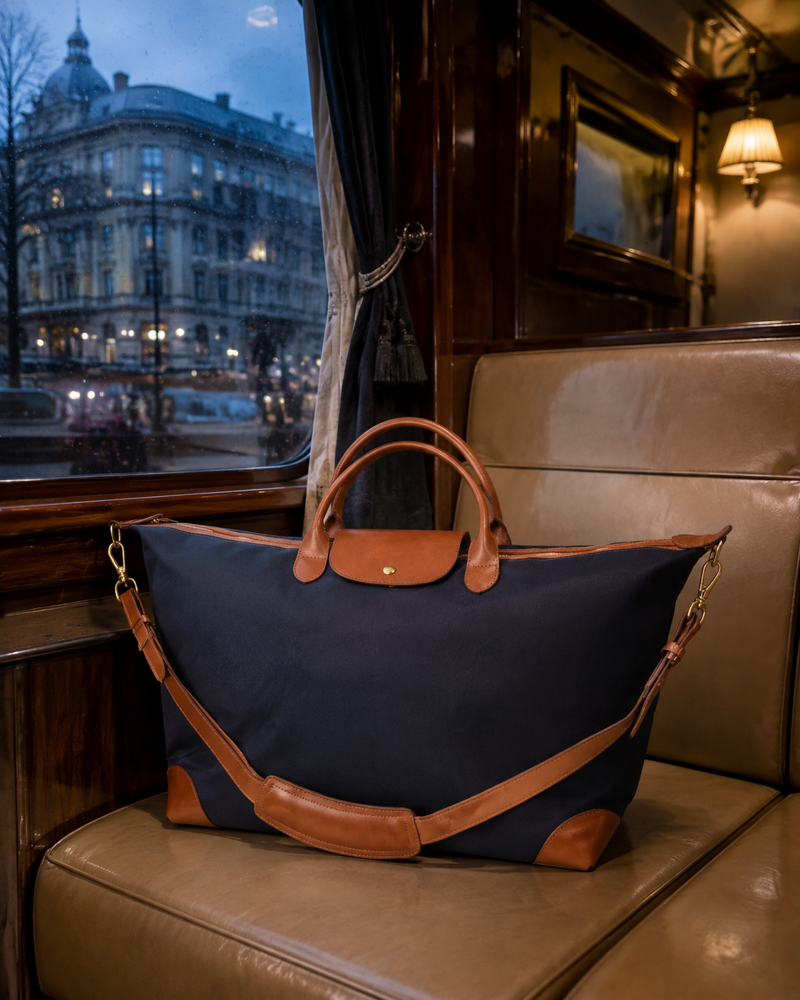 The Vienna Nylon & Leather Weekender Tote