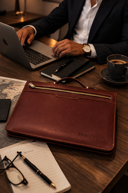 Travel Tracker Portfolio - Heritage Leather