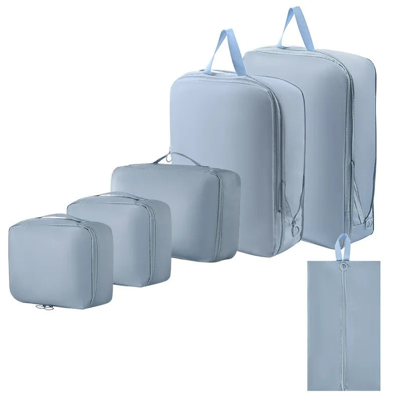 Travel  Packing Cubes - 6 Piece Compression Set