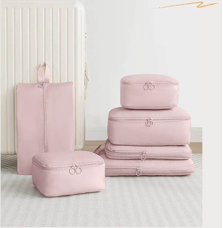 Travel  Packing Cubes - 6 Piece Compression Set