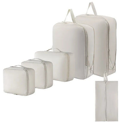 Travel  Packing Cubes - 6 Piece Compression Set