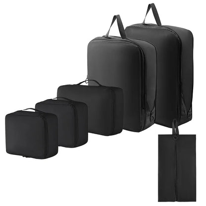 Travel  Packing Cubes - 6 Piece Compression Set